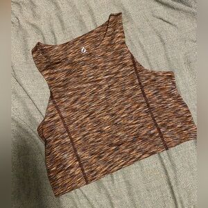 Lou & Grey heathered brown sports bra tank